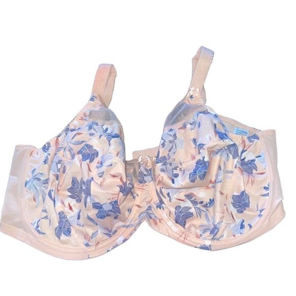 GODDESS- KAYLA Pink Floral GD6162 Serenity UW Full Coverage Bra, Plus Size 44I - Picture 6 of 14